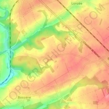 Topografische kaart Ferooz, hoogte, reliëf