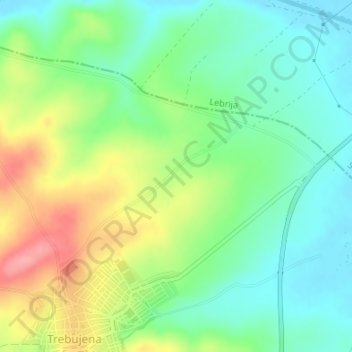 Topografische kaart La Cañada, hoogte, reliëf