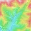 Topografische kaart Granges de la Pia, hoogte, reliëf
