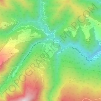 Topografische kaart Nerito, hoogte, reliëf
