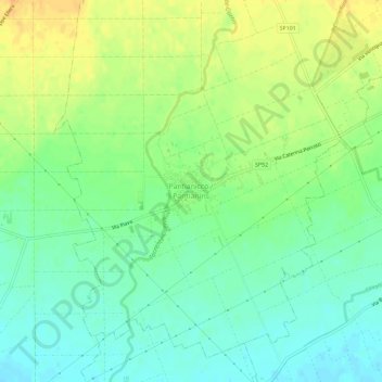 Topografische kaart Pantianicco, hoogte, reliëf
