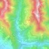 Topografische kaart La Cappella, hoogte, reliëf