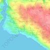 Topografische kaart Kersiny, hoogte, reliëf