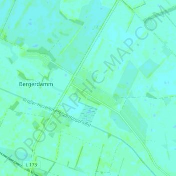 Topografische kaart Hertefeld, hoogte, reliëf