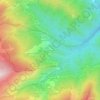 Topografische kaart Valcona Secae, hoogte, reliëf