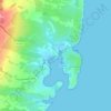 Topografische kaart Portocolom, hoogte, reliëf