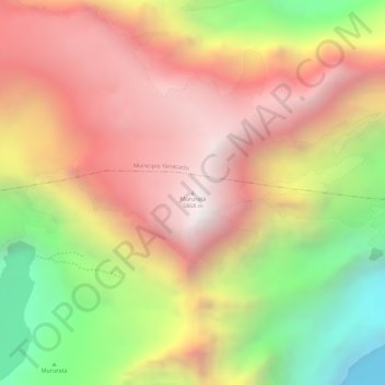 Topografische kaart Mururata, hoogte, reliëf