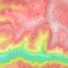 Topografische kaart Les Herans, hoogte, reliëf