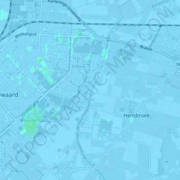 Topografische kaart Draai, hoogte, reliëf