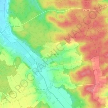 Topografische kaart Bollsberg, hoogte, reliëf