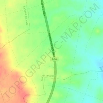 Topografische kaart Hombre Muerto, hoogte, reliëf