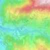Topografische kaart Proveyroz, hoogte, reliëf