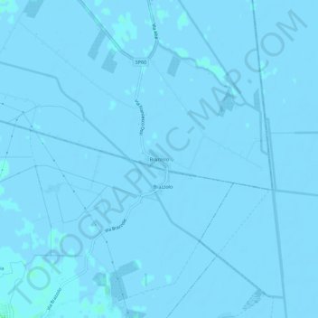 Topografische kaart Brazzolo, hoogte, reliëf