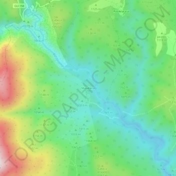 Topografische kaart Matallana, hoogte, reliëf