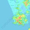 Topografische kaart Gokarna, hoogte, reliëf