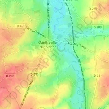 Topografische kaart La Maladrerie, hoogte, reliëf