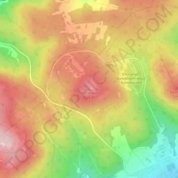 Topografische kaart Harzkopf, hoogte, reliëf