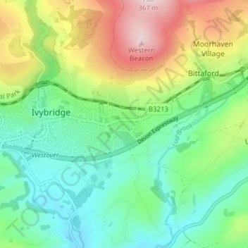 Topografische kaart North Filham, hoogte, reliëf