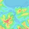 Topografische kaart La Rabia, hoogte, reliëf