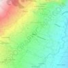 Topografische kaart Malpaís, hoogte, reliëf