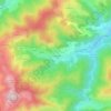 Topografische kaart Les Sagnes, hoogte, reliëf