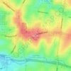 Topografische kaart Doncaster Hill, hoogte, reliëf