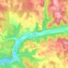 Topografische kaart La Sole, hoogte, reliëf