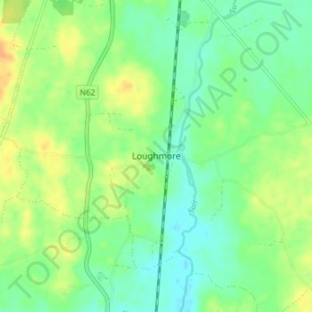 Topografische kaart Loughmore, hoogte, reliëf