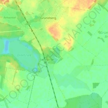 Topografische kaart Zollkrug, hoogte, reliëf