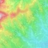 Topografische kaart Les Martins, hoogte, reliëf