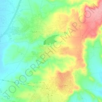 Topografische kaart Baksa, hoogte, reliëf