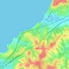 Topografische kaart Guéthary, hoogte, reliëf