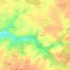 Topografische kaart Le Mont Doré, hoogte, reliëf