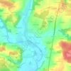 Topografische kaart La Baluyère, hoogte, reliëf