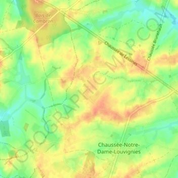 Topografische kaart L'Herse, hoogte, reliëf