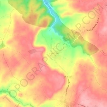 Topografische kaart La Higuera, hoogte, reliëf