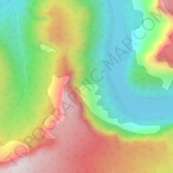 Topografische kaart First Canyon, hoogte, reliëf