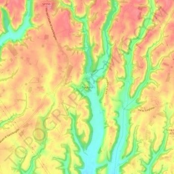 Topografische kaart Tragliata, hoogte, reliëf