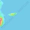 Topografische kaart Monemvasia, hoogte, reliëf