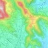 Topografische kaart Cracchi, hoogte, reliëf