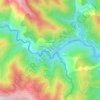 Topografische kaart Beaujeau, hoogte, reliëf