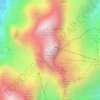Topografische kaart Tofana di Mezzo, hoogte, reliëf