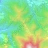 Topografische kaart Ugliancaldo, hoogte, reliëf