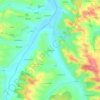 Topografische kaart A Arnaud, hoogte, reliëf
