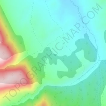 Topografische kaart Las Matanzas, hoogte, reliëf