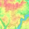Topografische kaart Pennanguer Bihan, hoogte, reliëf