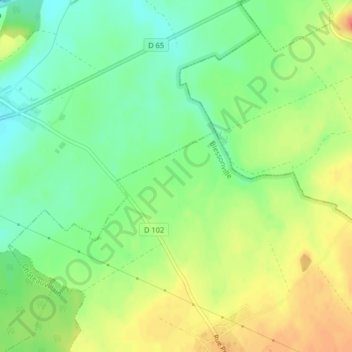 Topografische kaart La Corrée, hoogte, reliëf