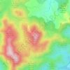 Topografische kaart Bruncu Nieddu, hoogte, reliëf