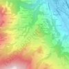 Topografische kaart La Bécoire, hoogte, reliëf