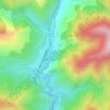 Topografische kaart La Pinède, hoogte, reliëf